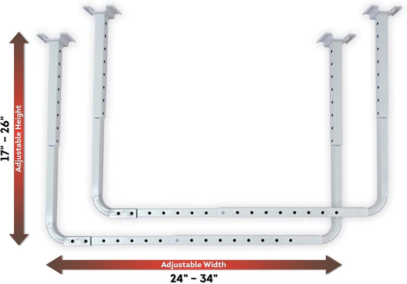 HyLoft 80842-10 Adjustable Garage Ceiling Mount Storage Rack Kit - 33 in. x 34 in. - White - Image 3